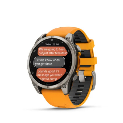 Garmin fenix 8 - 47mm, AMOLED, Sapphire, Titanium, Spark Orange/Graphite band