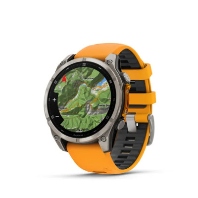 Garmin fenix 8 - 47mm, AMOLED, Sapphire, Titanium, Spark Orange/Graphite band