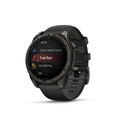 Garmin fenix 8 - 47mm, AMOLED, Sapphire, Carbon Gray DLC Titanium, Black/Pebble Gray band