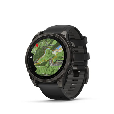 Garmin fenix 8 - 47mm, AMOLED, Sapphire, Carbon Gray DLC Titanium, Black/Pebble Gray band