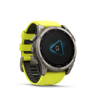 Garmin fenix 8 - 51mm, Sapphire Solar, Titanium, Amp Yellow/Graphite band