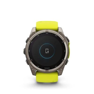 Garmin fenix 8 - 51mm, Sapphire Solar, Titanium, Amp Yellow/Graphite band