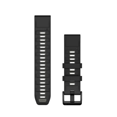 Garmin Silikonový remienok QuickFit 22 - Black/Pebble Gray