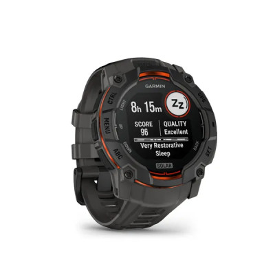 Garmin Instinct 3 - 50mm, Solar, Black, Charcoal silicone band 