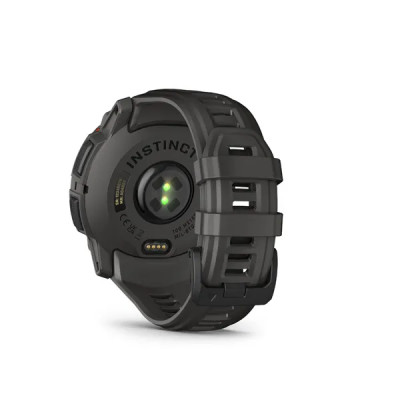 Garmin Instinct 3 - 50mm, Solar, Black, Charcoal silicone band 