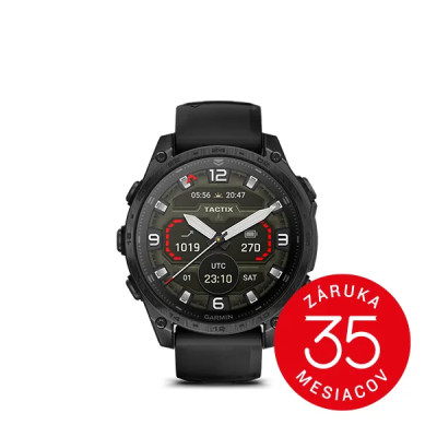 Garmin tactix 8 - 47mm, AMOLED, Sapphire, Black DLC Titanium, Black/Pebble Gray band  (Applied Ballistics Ultralight™)