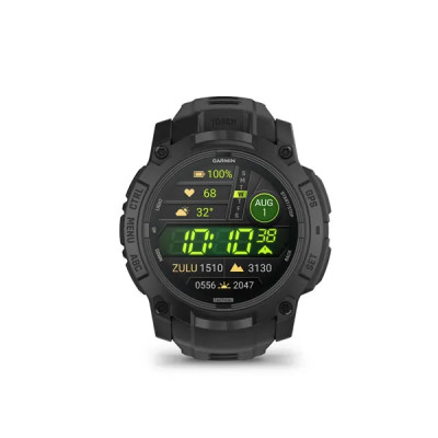 Garmin Instinct 3 - 50mm, AMOLED, Tactical Edition Black,  Black silicone band