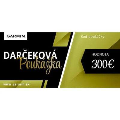 Garmin Darčeková poukážka GARMIN v hodnote 300,-€