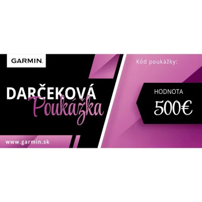 Garmin Darčeková poukážka GARMIN v hodnote 500,-€
