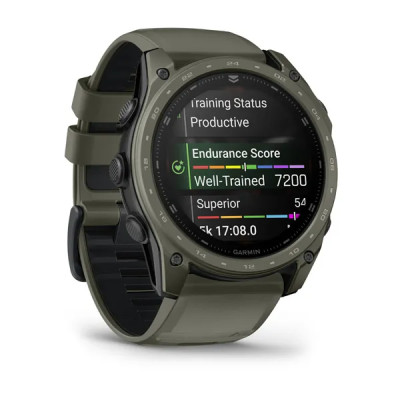Garmin tactix 8 - 51mm, AMOLED, Sapphire, Cerakote coating, Titanium, olive drab/black silicone band (AB Ultralight)