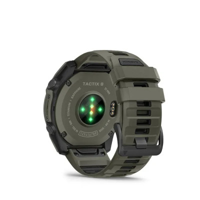 Garmin tactix 8 - 51mm, AMOLED, Sapphire, Cerakote coating, Titanium, olive drab/black silicone band (AB Ultralight)