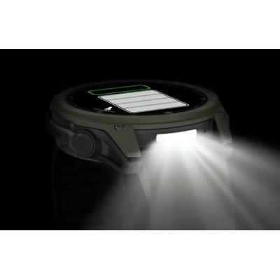 Garmin tactix 8 - 51mm, AMOLED, Sapphire, Cerakote coating, Titanium, olive drab/black silicone band (AB Ultralight)