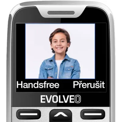 EVOLVEO EasyPhone XR ružový s nabíjacím stojančekom EP-601-XR-WH
