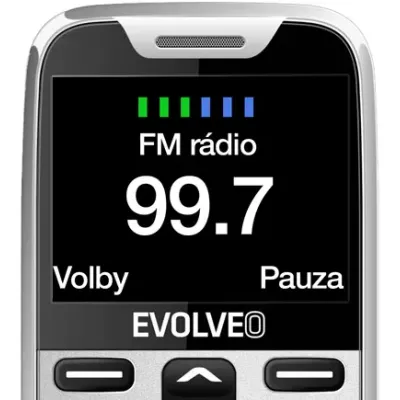 EVOLVEO EasyPhone XR ružový s nabíjacím stojančekom EP-601-XR-WH