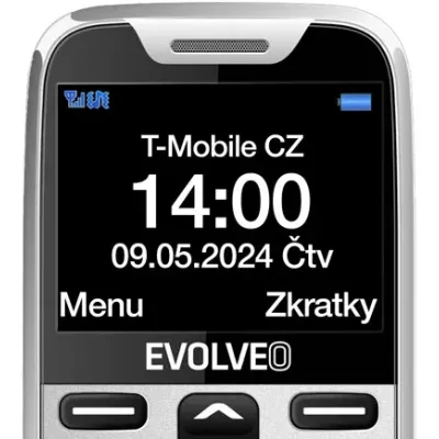 EVOLVEO EasyPhone XR ružový s nabíjacím stojančekom EP-601-XR-WH
