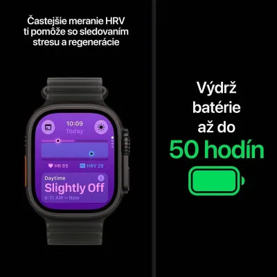 Apple Watch Ultra 4 49 mm Black Titanium Case with Translucent Black Ocean Band (MJAY4QC/A) l mobilpartner.sk