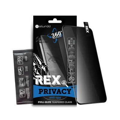 Sturdo REX ochranné sklo iPhone 18 Pro (Privacy 360 FULL GLUE)