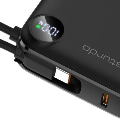 STURDO Powerbanka 10000 mAh, PD 22.5W, SCP, čierna