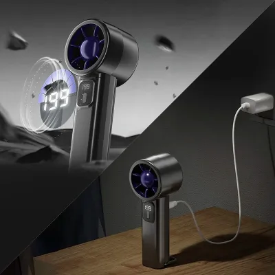 STURDO Prenosný ručný turbo ventilátor, sivý