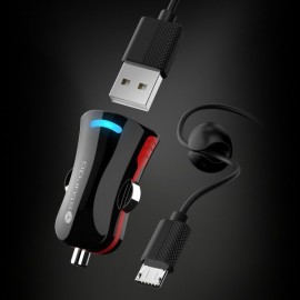 Sturdo autonabíjačka Pro Sport, micro USB kábel, čierna